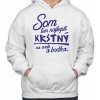 Fajntričko Mikina-Najlepší krstný a bodka, Farba biela, Strih/ Variant Pánsky/UNISEX