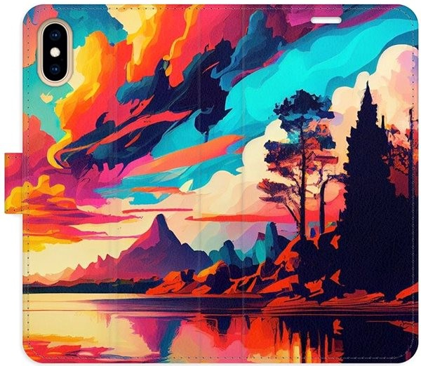 iSaprio flip Colorful Mountains 02 iPhone X/XS