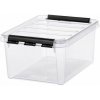 Úložný box, plastový, 8 l, čierne úchytky, SMARTSTORE 