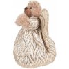 Clayre & Eef Béžová dekorácia socha medveď v anjelských šatách - 15*10*25 cm - Clayre & Eef