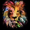 Norimpex - Puzzle Diamantový obraz: Farebný lev 30x40 cm - 1-39 dielov