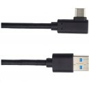 PremiumCord ku31cz1bk USB typ C/M zahnutý konektor 90° - USB 3.0 A/M, 1m