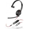Monofónna náhlavná súprava Poly Blackwire 5210 USB-C/A + 3,5 mm jack 8X230AA