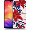 Picasee silikónový čierny obal pre Xiaomi Redmi Note 7 - Red Lily