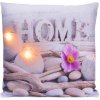 Nexos 68494 Dekoračný vankúš s LED osvetlením Domov - 38 x 38 cm
