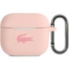 Puzdro Lacoste Liquid Silicone Glossy Printing Logo pre Airpods 3 ružové