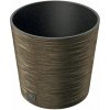 PROSPERPLAST FURU ROUND LOW ECO WOOD Kvetináč 25cm kávový