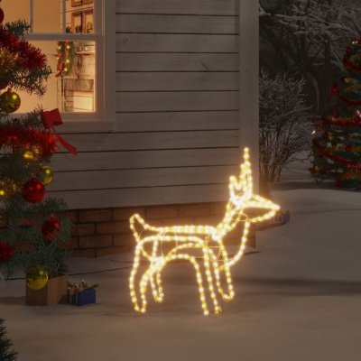 Vidaxl Skladacia vianočná silueta soba so 120 LED teplá biela