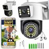 Dvojitá VONKAJŠIA Wifi kamera 8MPx otočná ULTRA HD BIELA ZOOM DETEKCIA