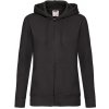 Fruit of the Loom Dámska mikina s kapucňou 62-118-0 Black S