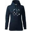 Súhvezdie - Leo - Lev - Mikina dámská Cape s kapucí - XL ( Tmavomodrá (veľmi tmavá - skoro čierna) )