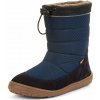 Detské zimné barefoot snehule UP TEX SNOW WOOL Dark Blue G3160249-1