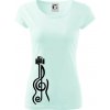 Husľový kľúč gitara - Dámske tričko Pure - XL ( Frost )