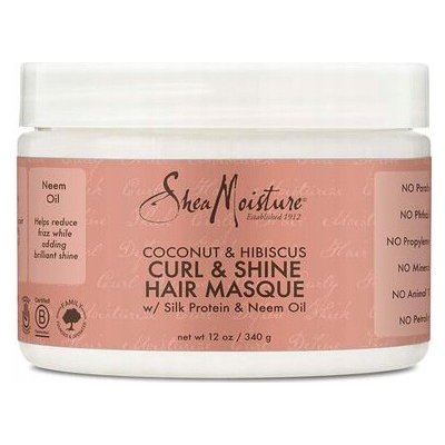 Shea Moisture Coconut Hibiscus Curl Shine maska na vlasy 340 g