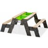 Pieskovisko cédrové stôl na vodu a piesok Aksent sand&water table Exit Toys piknikové s 2 lavicami a krytom