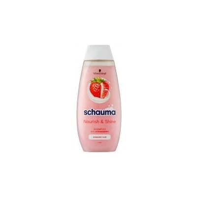 Schwarzkopf & Henkel, Germany Schauma Nourish & Shine Jahody a mandľové mlieko šampón na poškodené vlasy 400 ml