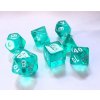 Dice4friends Kocky set Transparent: Ice Mint 7ks