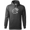 Hádzaná lopta ruka - Mikina pánska Cape s kapucňou - 3XL ( Tmavá bridlica (sivá so zeleným nádychom) )