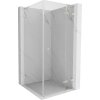 MEXEN/S - Lunar L sprchový kút dvere krídlové pravá 90 x 90, transparent, nikel kartáčovaný 834L-090-090-97-00-P