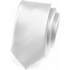 Úzka kravata s jemným leskom strieborná