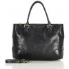 MARCO MAZZINI Klasická kožená kabelka do ruky | čierna 419c