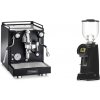 La Pavoni Cellini Classic, black + Eureka Helios 75, black
