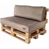Golden Garden Paletové sedenie GG18 podsedák a vankúš 120cm x 80cm x 15cm capuccino