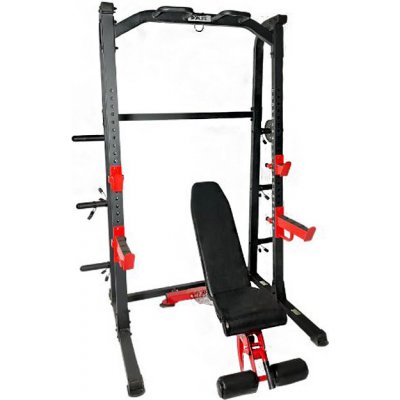 Stojan na dřepy IRONLIFE Squat rack + posilovací lavice PGB12