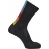 Salomon PULSE RACE FLAG CREW SOCKS čierne