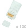 DATACOM Konektor RJ45 UTP 8p8c Cat6 drôt 100ks, 4130