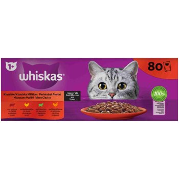 Whiskas klasický výběr ve šťávě pro dospělé kočky 80 x 85 g