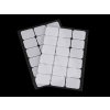 Suchý zips samolepiace obdĺžniky 25x32mm biele