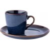 Altom Keramická šálka s podšálkou Reactive Navy Blue 310 ml