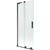 Mexen Velar L, 2-krídlová posuvná vaňová zástena 80 x 150 cm, 8mm číre sklo, čierna matná, 896-080-003-01-70