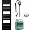 CERANO - Kúpeľňový elektrický radiátorový set Claude - WIFI - 900W - čierna matná - 1600x500 mm