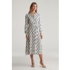 Gant Slim Rope Print Shirt Dress Cream