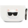 Karl Lagerfeld Choupette Head Silikonové puzdro pre Airpods 3 KLACA3SILCHWH