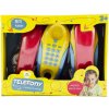 Telefóny izba - izba plast 2ks na batérie vzdialenosť 8m v krabici 30x24x7cm