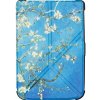Origami Durable Lock ODL-107 púzdro pre Pocketbook 616 / 617 / 618 / 627 / 628 / 632 / 633 - motív Blue Garden, stojan, magnet (Obal so stojanom pre čítačku Pocketbook 616 / 617 / 618 / 627 / 628 / 63