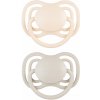 Canpol babies Silikónový cumlík DentalAir 0-6m symetrický NUDE 2 ks