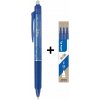 Roller PILOT FriXion Clicker 0.5 / 0.25mm modré - pack 1ks + 3ks náplne (BLRT-FR7-L+BLS-FR5-L)