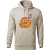 Pizza DJ Mikina pánska Cape s kapucňou Ľadovo sivá