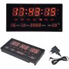 ELEKTRONICKÉ NÁSTENNÉ HODINY DIGITÁLNE VEĽKÉ LED TICHÉ TEPLOTA DÁTUM 27CM