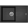 Sinks Linea 780 N Metalblack drez granitový s odkvapom + sifón
