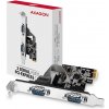 AXAGON PCEA-S2N, PCIe řadič - 2x sériový port (RS232) 250 kbps, vč. LP