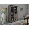 Bighome - IRON Vitrína mango 100x45x175 sivá, lakovaná