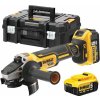 DCG405P2 DEWALT 18 VOLT AKU BEZUHLÍKOVÁ 125MM ÚHLOVÁ BRUSKA, 2X BATERIE XR LI-ION 5,0 AH, NABÍJEČKA, V KUFRU T-STAK