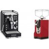 La Pavoni Mini Cellini, black + Eureka Mignon Specialita, CR ferrari red