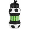 Spokey CORT Skladacia silikónová fľaša, 520 ml, futbalová lopta