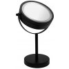 RIDDER - DAISY kozmetické zrkadlo na postavenie LED, priemer 150, obojstranné, čierna 03111010